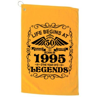 Life Begins At 30 Born In 1995 Year Of Legends Golf Towel