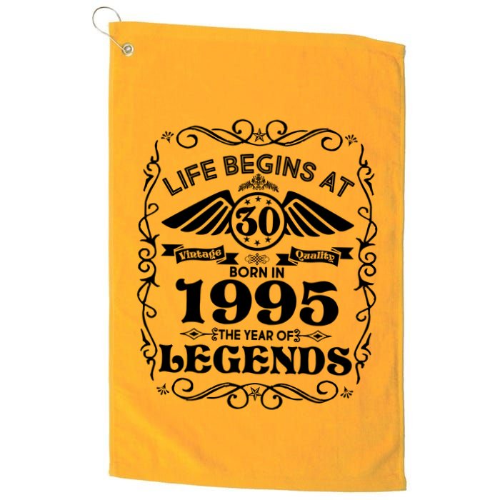 Life Begins At 30 Born In 1995 Year Of Legends Golf Towel