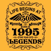 Life Begins At 30 Born In 1995 Year Of Legends Short Acrylic Beanie