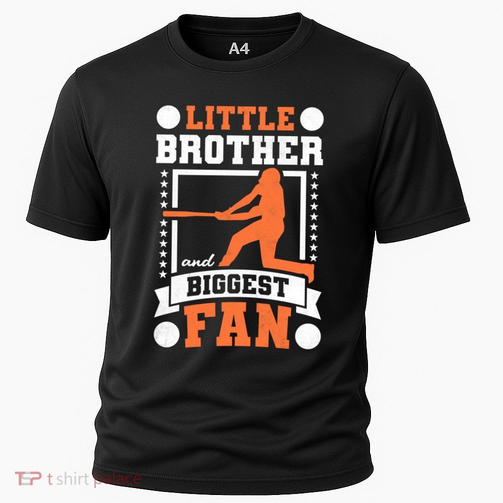 Little Brother And Biggest Fan Baseball Gift Performance Shirt