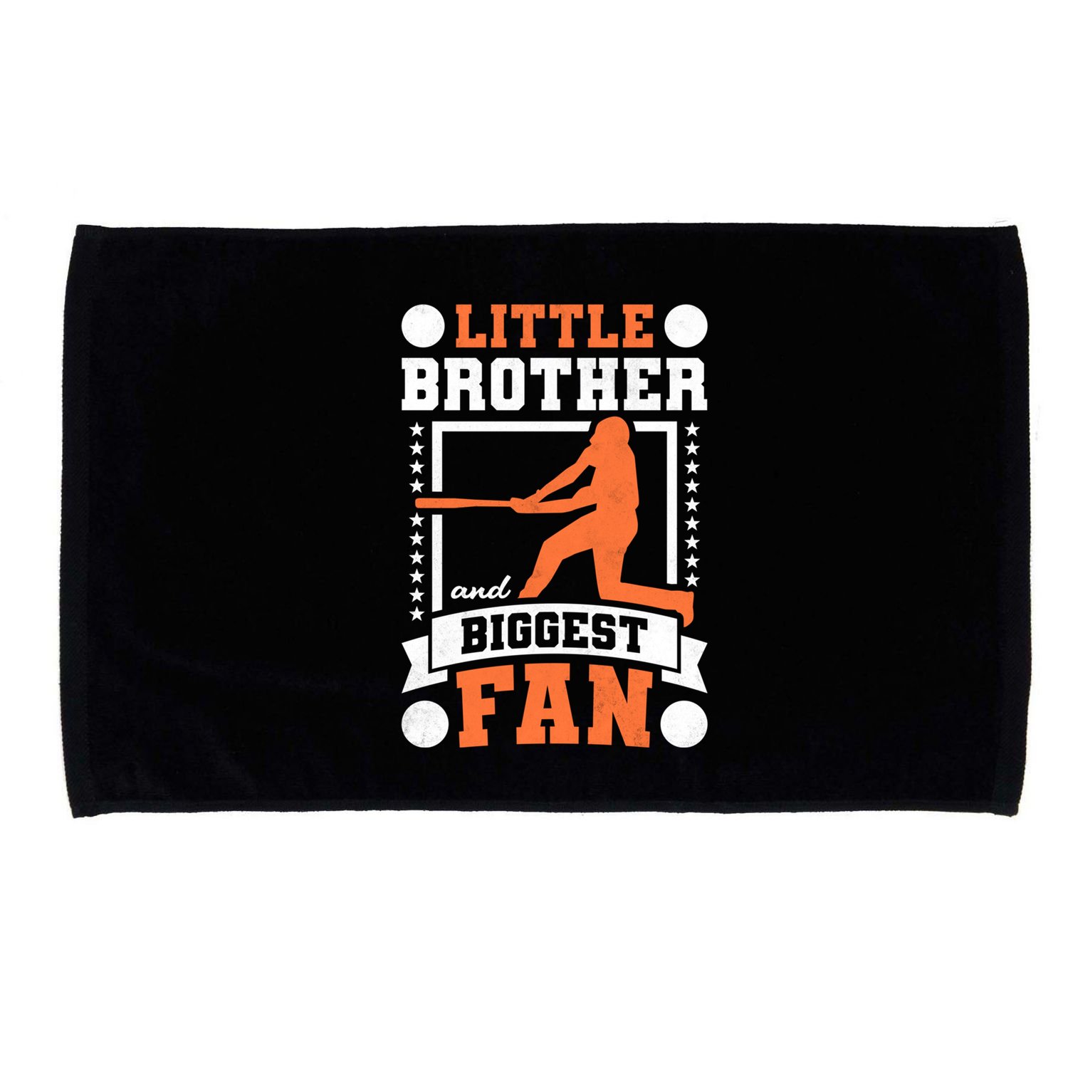 Little Brother And Biggest Fan Baseball Gift Microfiber Hand Towel