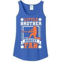 Little Brother And Biggest Fan Baseball Gift Ladies Essential Tank