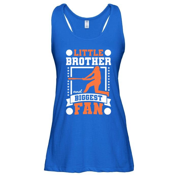 Little Brother And Biggest Fan Baseball Gift Ladies Essential Flowy Tank