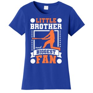 Little Brother And Biggest Fan Baseball Gift Women's T-Shirt