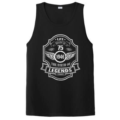 Life Begins At 75 1946 Birth Of Legends 75th Birthday Present Gifts PosiCharge Competitor Tank