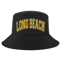 Long Beach Arched Amber Text Cool Comfort Performance Bucket Hat