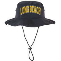 Long Beach Arched Amber Text Bucket Hat