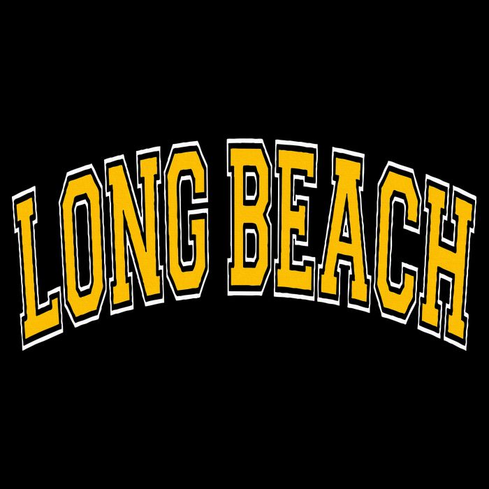 Long Beach Arched Amber Text Bucket Hat