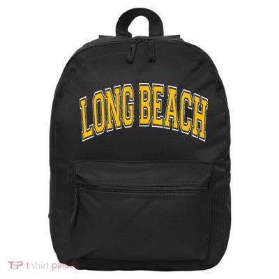 Long Beach Arched Amber Text 16 in Basic Backpack