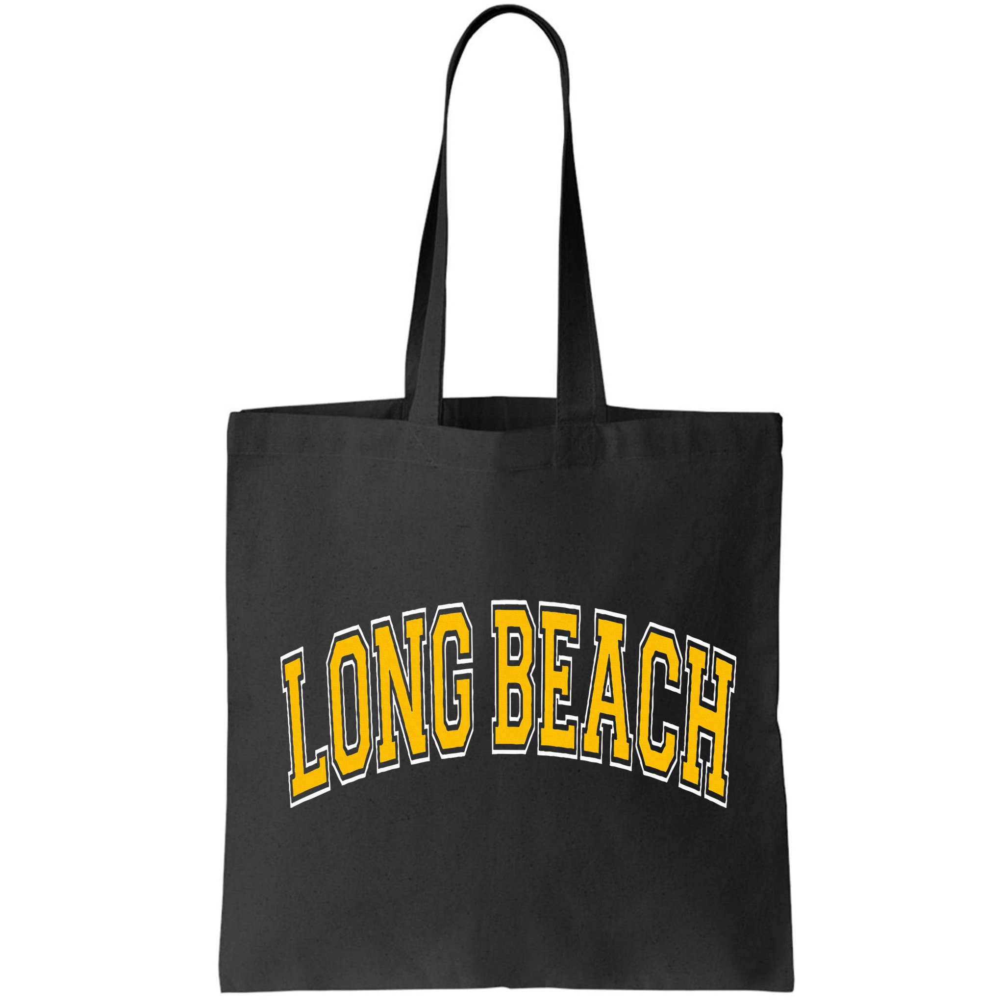 Long Beach Arched Amber Text Bag