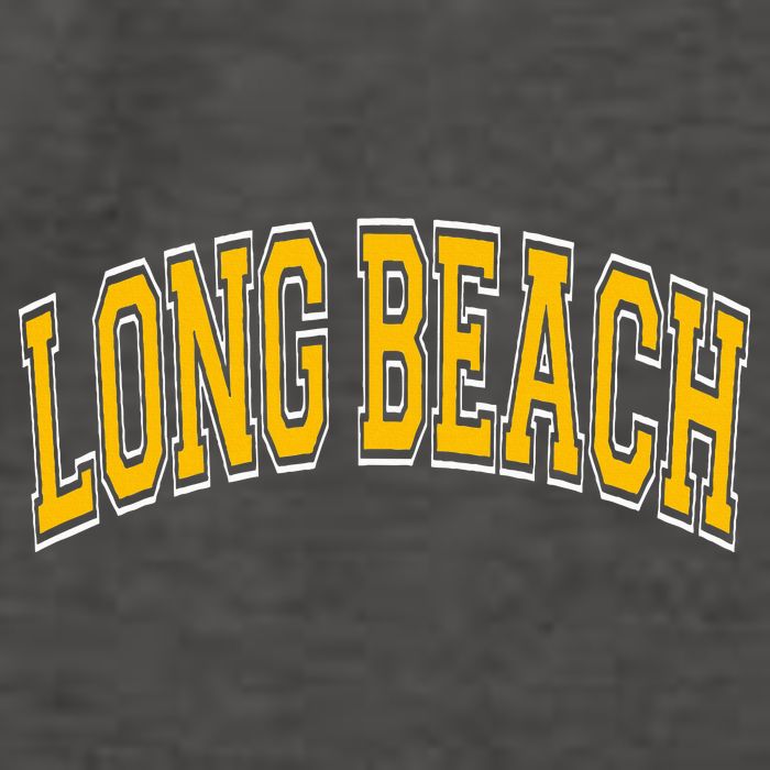Long Beach Arched Amber Text Vector Backpack