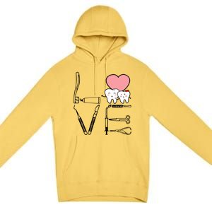 Love Being A Dentist Cute Premium Pullover Hoodie