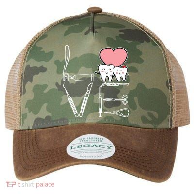Love Being A Dentist Cute Legacy Tie Dye Trucker Hat