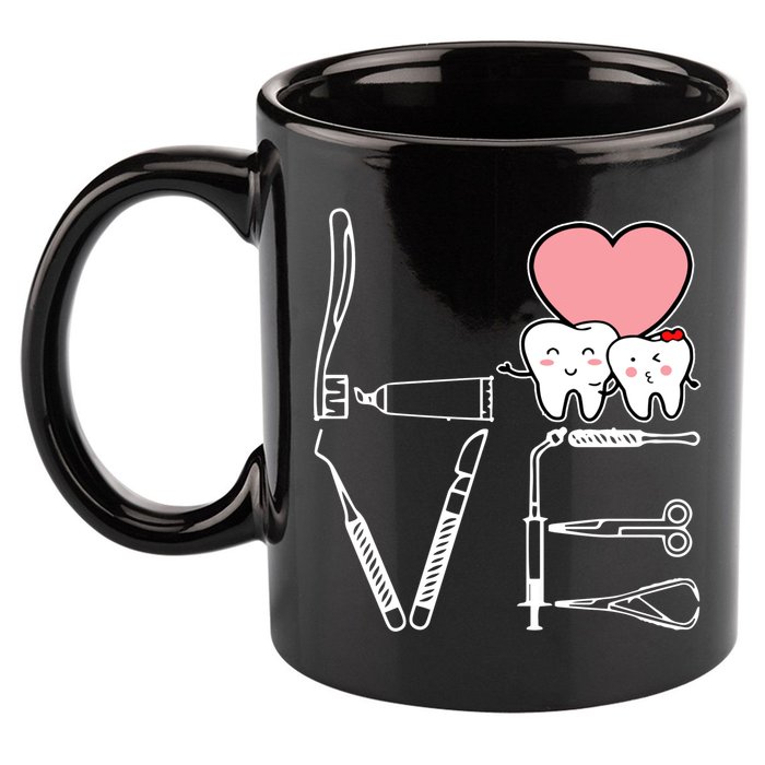 Love Being A Dentist Cute 11oz C Handle Ceramic Mug