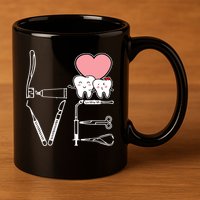 Love Being A Dentist Cute 11oz C Handle Ceramic Mug