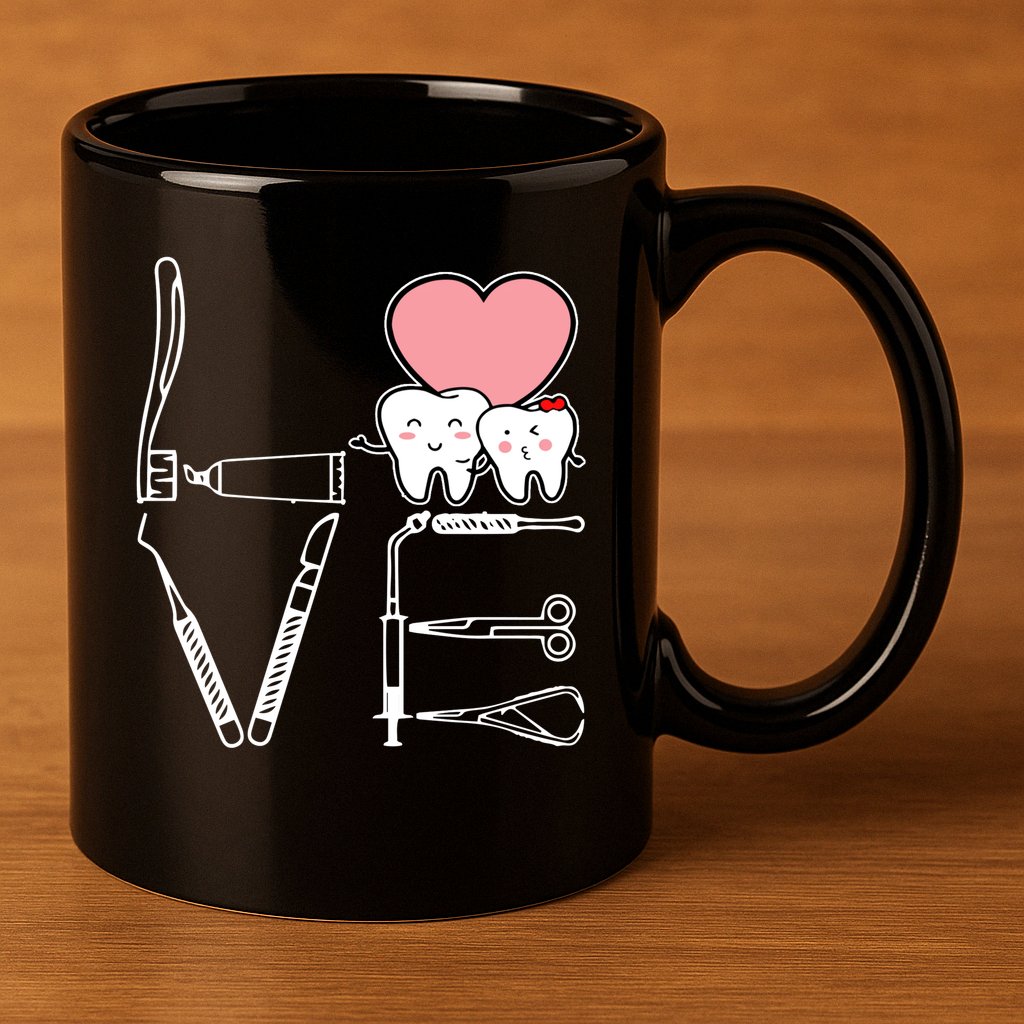 Love Being A Dentist Cute 11oz C Handle Ceramic Mug
