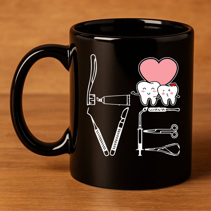 Love Being A Dentist Cute 11oz C Handle Ceramic Mug