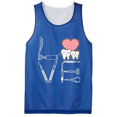 Love Being A Dentist Cute Mesh Reversible Basketball Jersey Tank