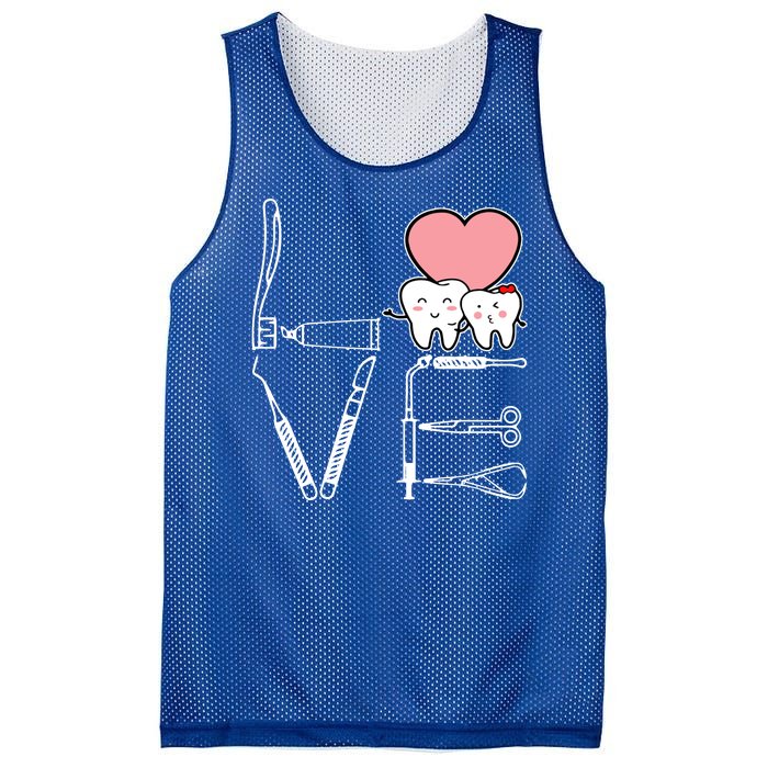 Love Being A Dentist Cute Mesh Reversible Basketball Jersey Tank