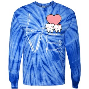 Love Being A Dentist Cute Tie-Dye Long Sleeve Shirt