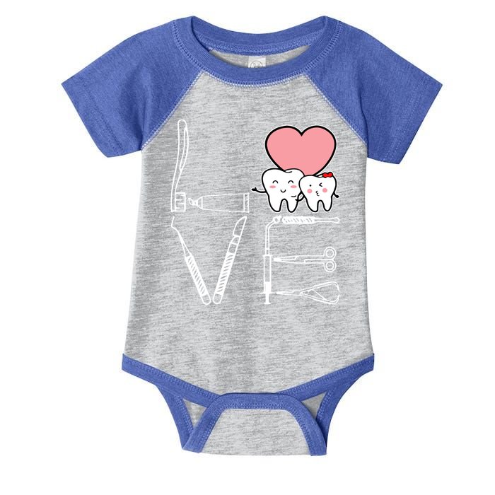 Love Being A Dentist Cute Infant Baby Jersey Bodysuit