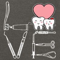 Love Being A Dentist Cute Cotton Canvas Backpack