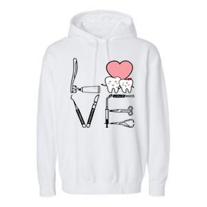 Love Being A Dentist Cute Garment-Dyed Fleece Hoodie