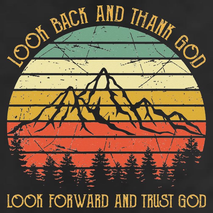 Look Back And Thank God Jesus Christian Cool Comfort Performance Bucket Hat