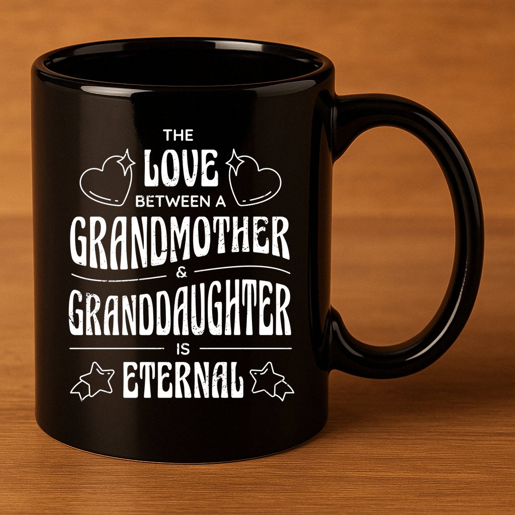 Love Between A Grandmother And Granddaughter Is Eternal 11oz C Handle Ceramic Mug