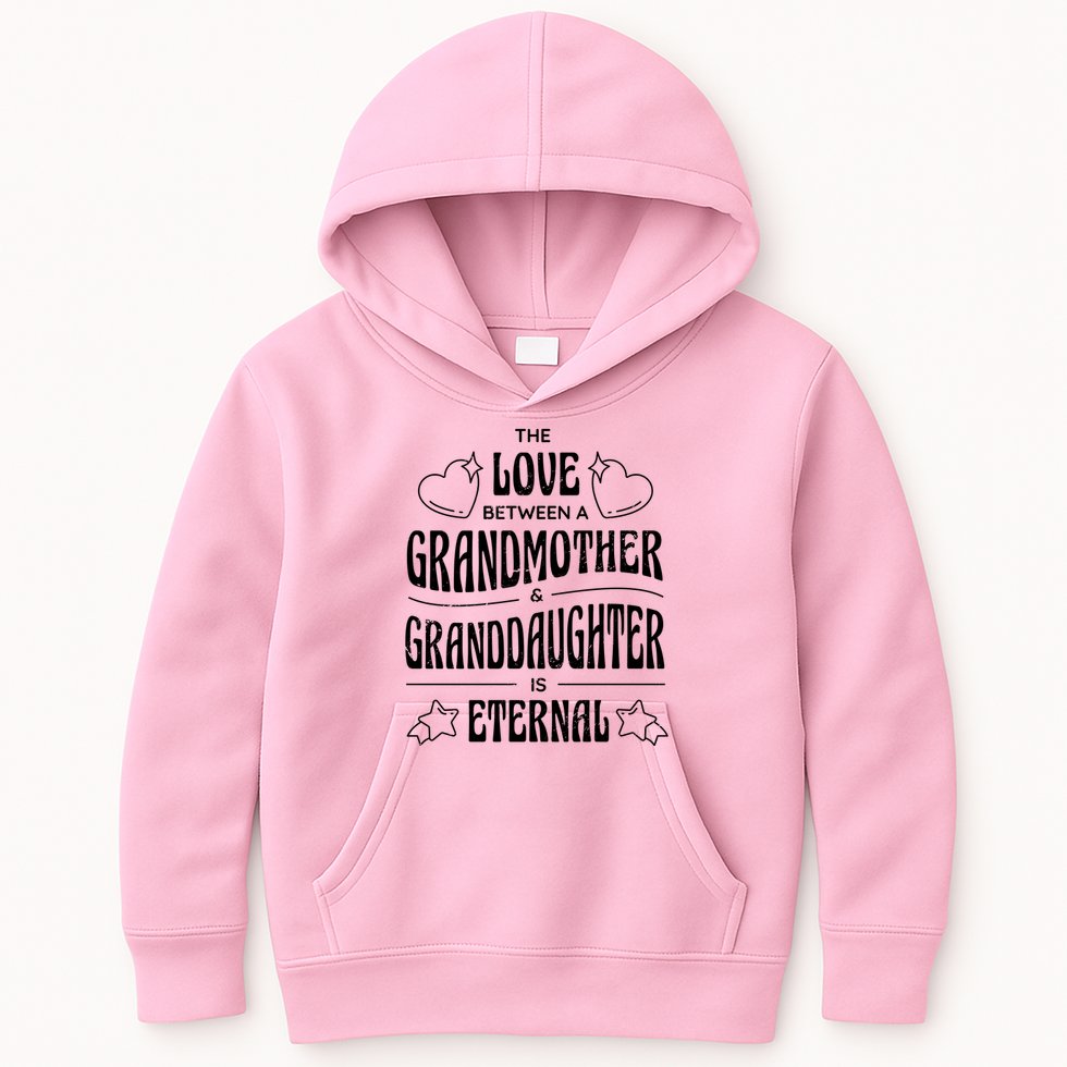 Love Between A Grandmother And Granddaughter Is Eternal Kids Hoodie