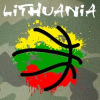 Lithuania Basketball Abstract - Lithuania Strong Basketball Legacy Tie Dye Trucker Hat