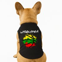 Lithuania Basketball Abstract - Lithuania Strong Basketball Doggie Tank