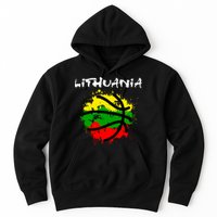 Lithuania Basketball Abstract - Lithuania Strong Basketball Hoodie