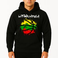 Lithuania Basketball Abstract - Lithuania Strong Basketball Hoodie