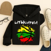 Lithuania Basketball Abstract - Lithuania Strong Basketball Hoodie