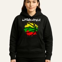 Lithuania Basketball Abstract - Lithuania Strong Basketball Hoodie