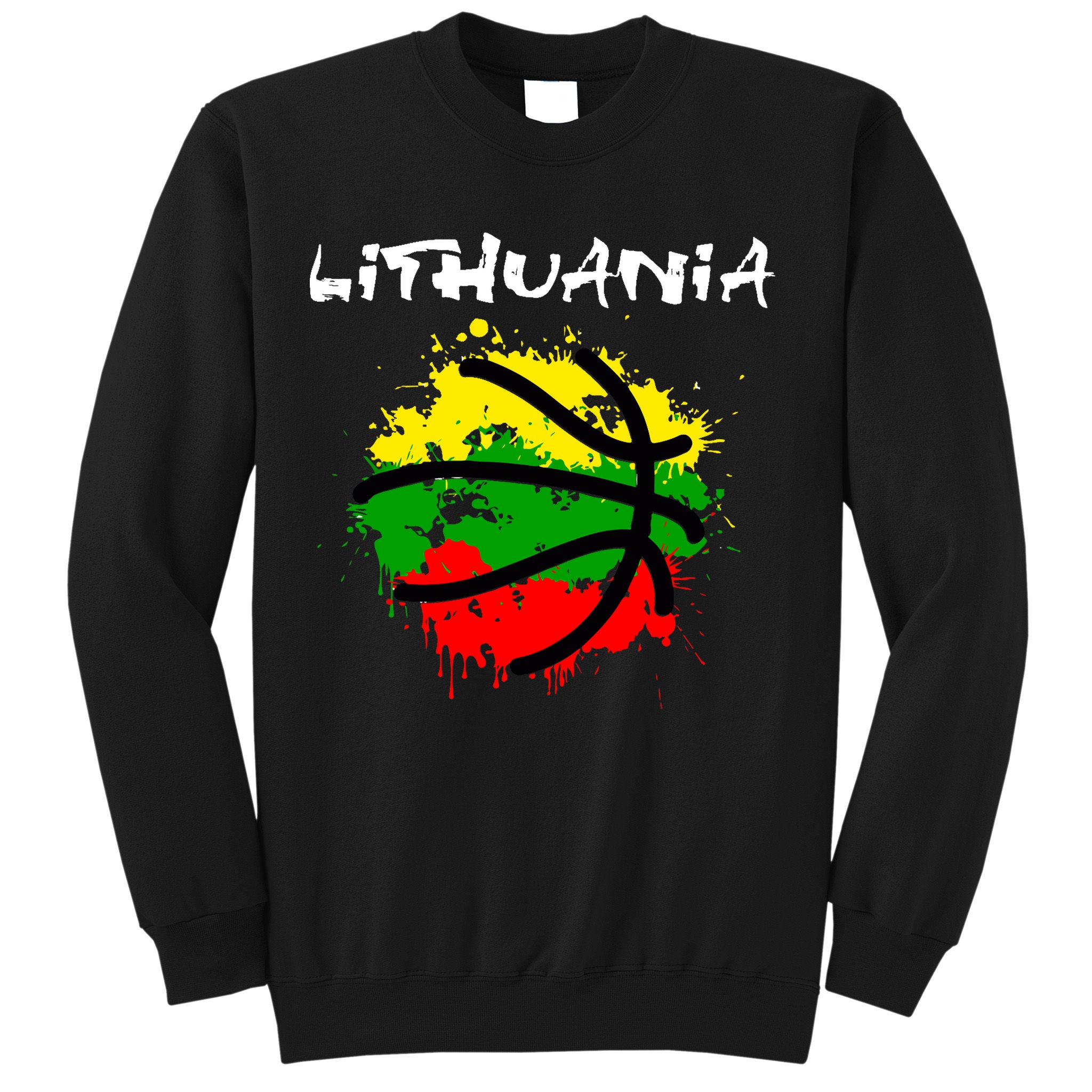 Lithuania Basketball Abstract - Lithuania Strong Basketball Sweatshirt
