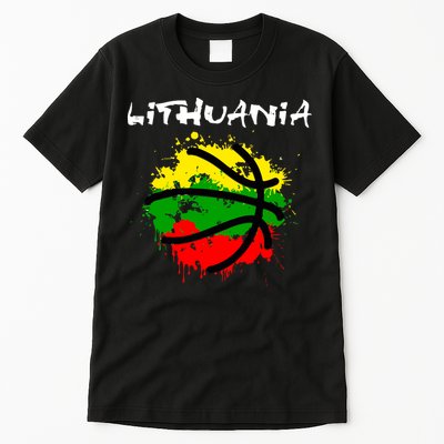 Lithuania Basketball Abstract - Lithuania Strong Basketball Tall T-Shirt