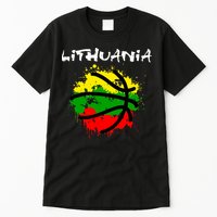 Lithuania Basketball Abstract - Lithuania Strong Basketball Tall T-Shirt