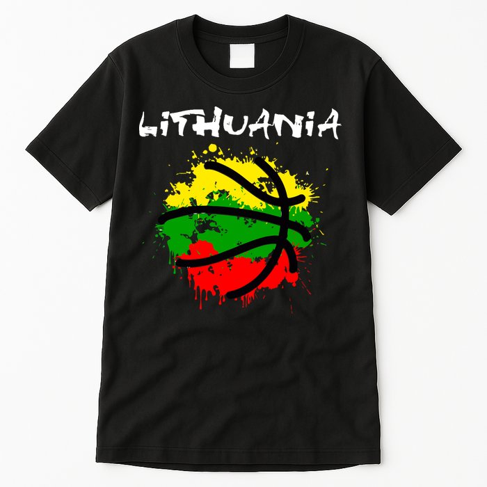 Lithuania Basketball Abstract - Lithuania Strong Basketball Tall T-Shirt