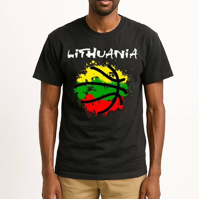 Lithuania Basketball Abstract - Lithuania Strong Basketball Tall T-Shirt