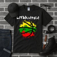 Lithuania Basketball Abstract - Lithuania Strong Basketball Tall T-Shirt
