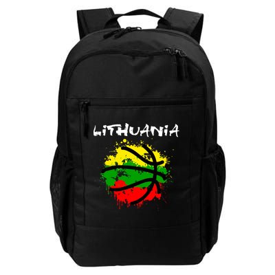 Lithuania Basketball Abstract - Lithuania Strong Basketball Backpack