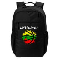 Lithuania Basketball Abstract - Lithuania Strong Basketball Backpack