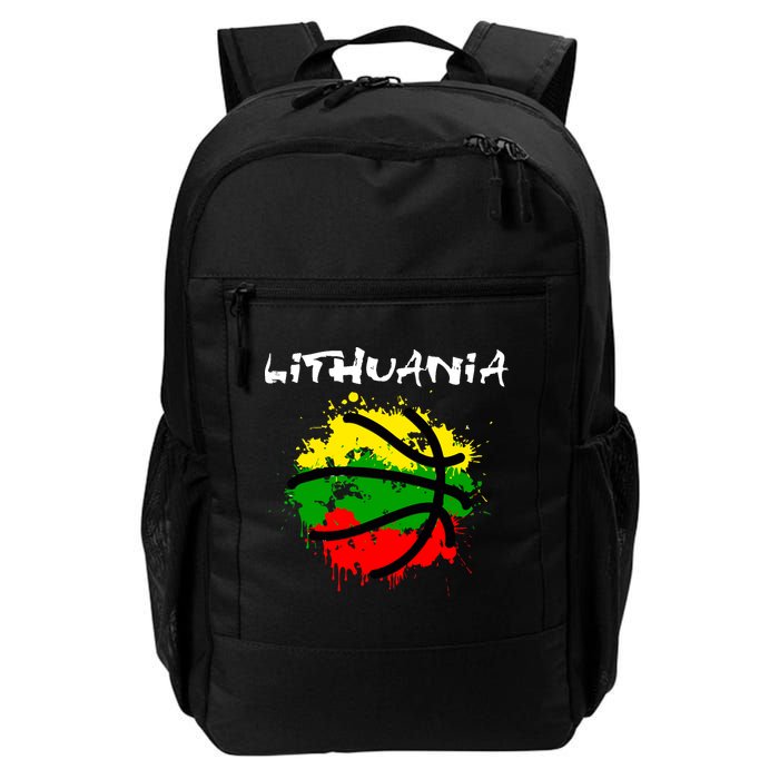 Lithuania Basketball Abstract - Lithuania Strong Basketball Backpack