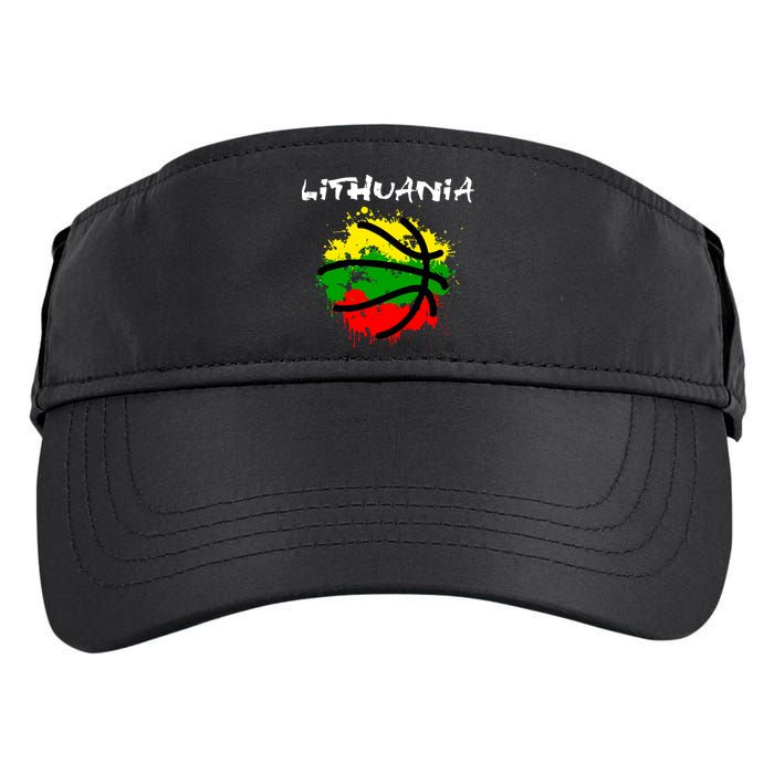 Lithuania Basketball Abstract - Lithuania Strong Basketball Adult Drive Performance Visor