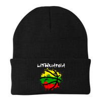 Lithuania Basketball Abstract - Lithuania Strong Basketball Beanie
