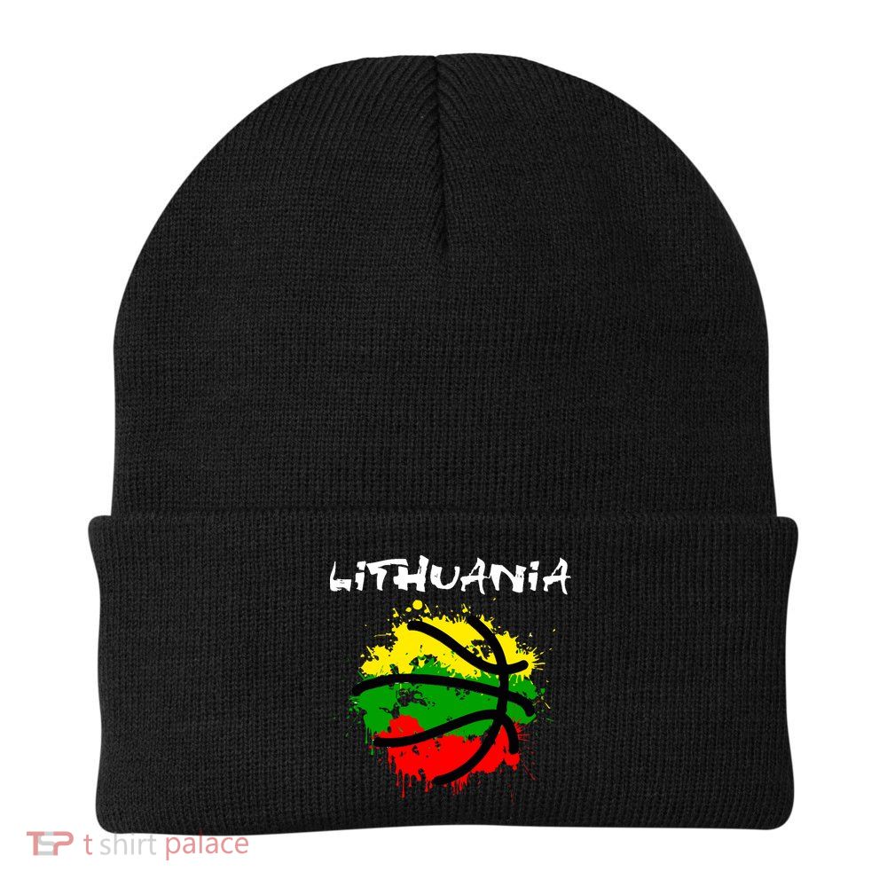 Lithuania Basketball Abstract - Lithuania Strong Basketball Beanie