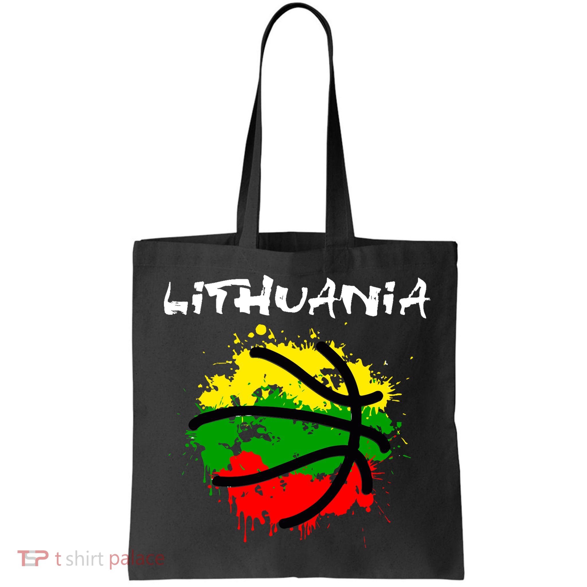 Lithuania Basketball Abstract - Lithuania Strong Basketball Bag
