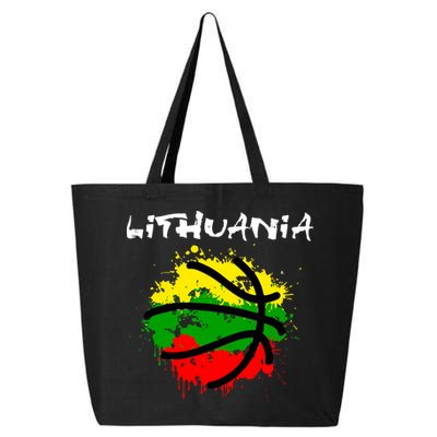 Lithuania Basketball Abstract - Lithuania Strong Basketball 25L Jumbo Tote